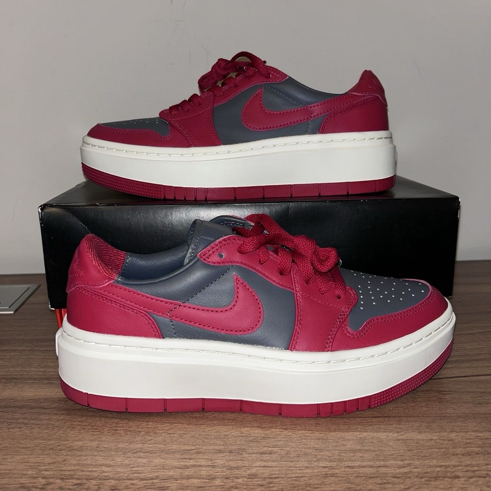 Nike Air Jordan 1 Elevate Low Varsity Red Black Retro Shoes Womens 8 DH7004-006